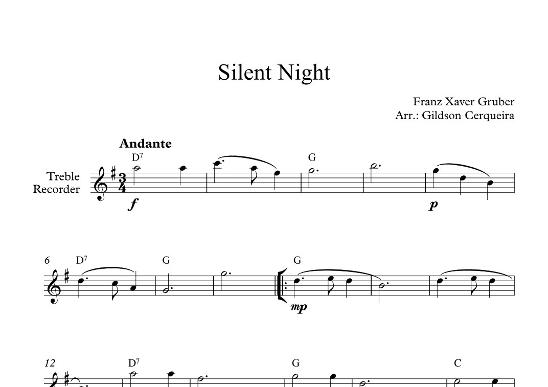 Silent Night (arr. Gildson Cerqueira)
