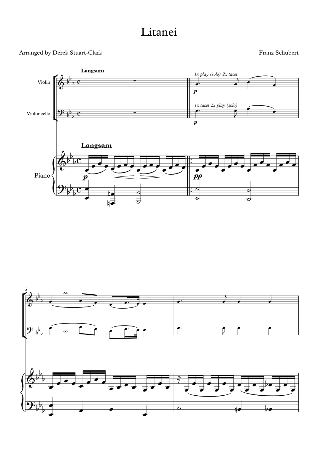 Litanei (arr. Derek STUART-CLARK)
