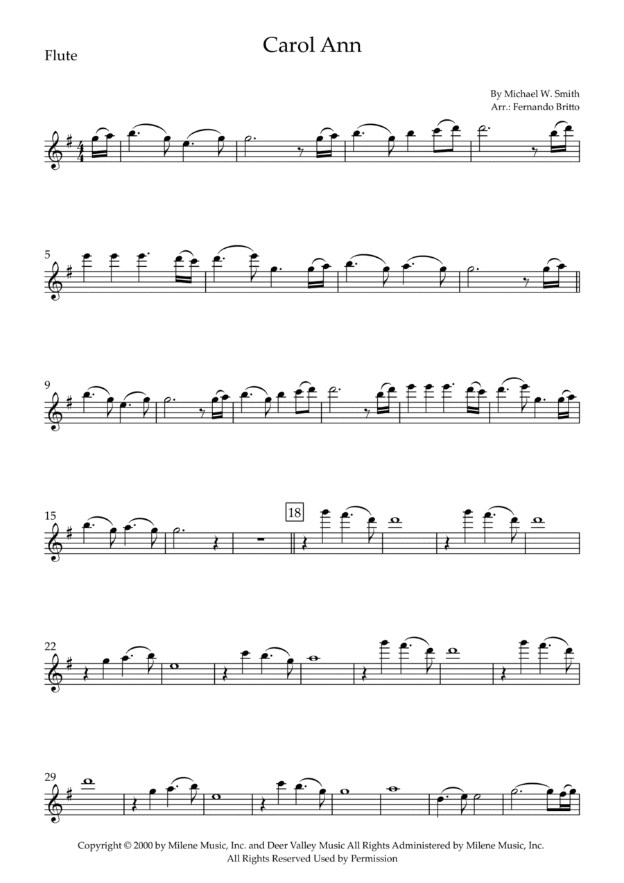 Carol Ann (arr. Fernando Britto)