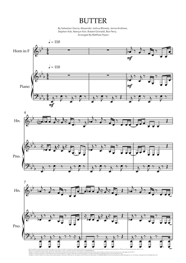 Butter (arr. Matthew pyeon)