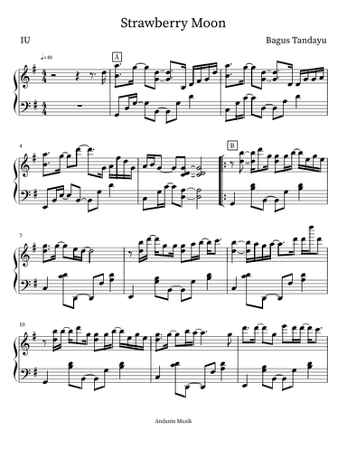 Strawberry Moon (arr. Bagus Tandayu)