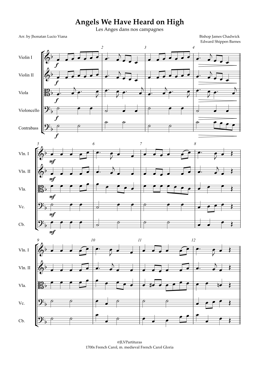 Angels We Have Heard on High (arr. Jhonatan Lucio Viana)