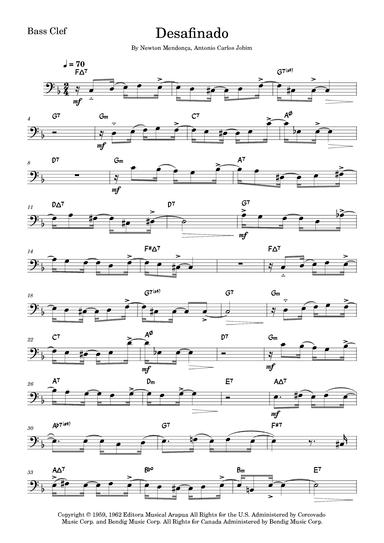 Desafinado (arr. Fabio Eduardo de Oliveira)