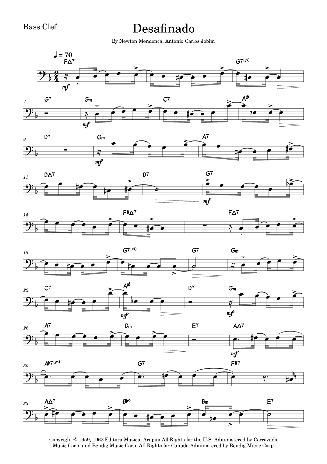 Desafinado (arr. Fabio Eduardo de Oliveira)