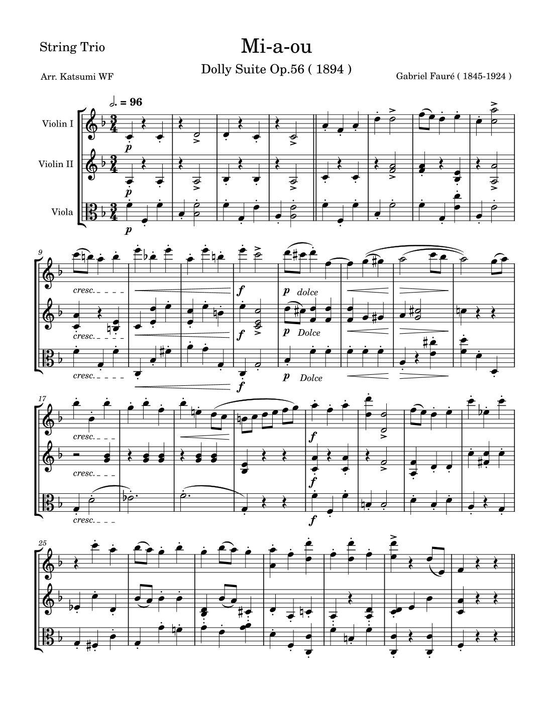 Mi-a-ou (arr. Katsumi WF)