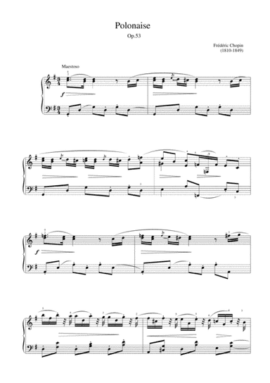 Chopin - Polonaise in A flat major, Op. 53 (Easy piano arrangement) (arr. MPS)
