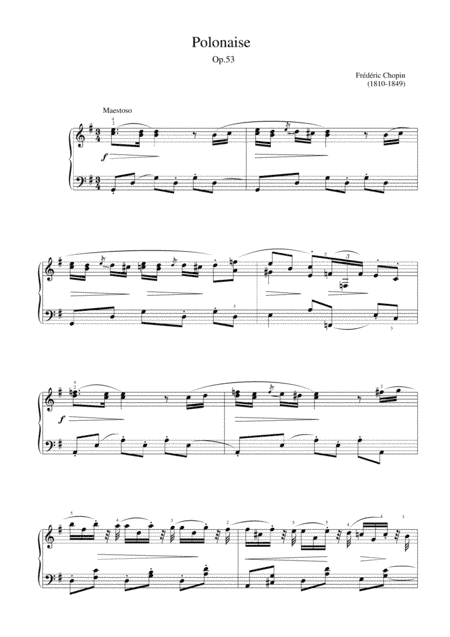 Chopin - Polonaise in A flat major, Op. 53 (Easy piano arrangement) (arr. MPS)