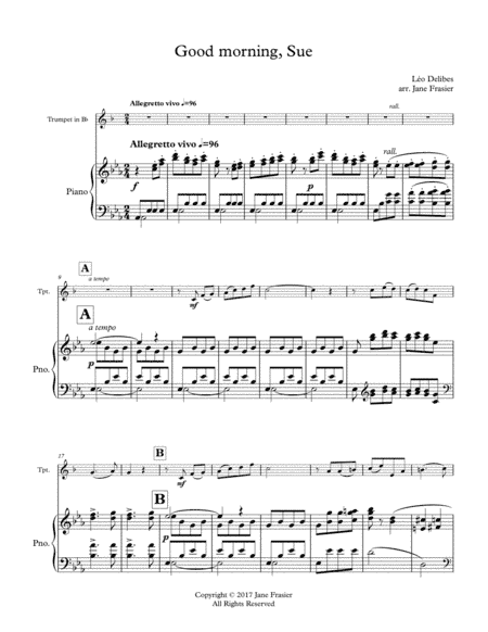 Good Morning, Sue (arr. Jane Frasier)