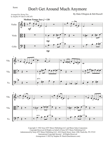 Don't Get Around Much Anymore (arr. Stephen W. Burch (ASCAP))