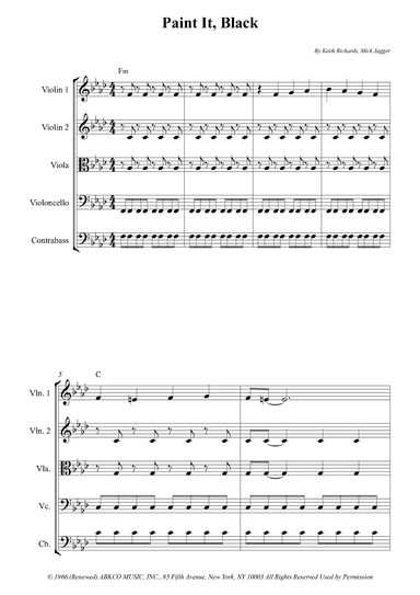 Paint It, Black (arr. Wesley S. SIlva)