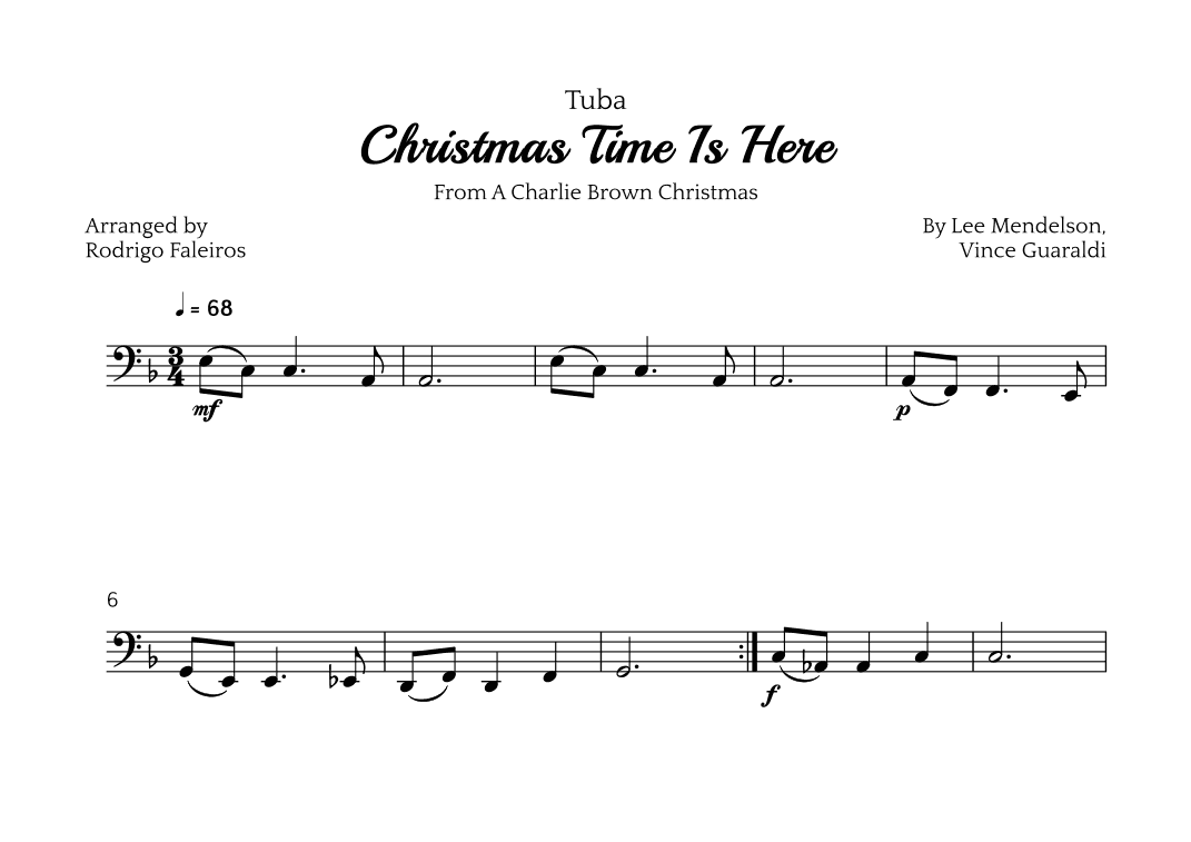 Christmas Time Is Here (arr. Rodrigo Faleiros)