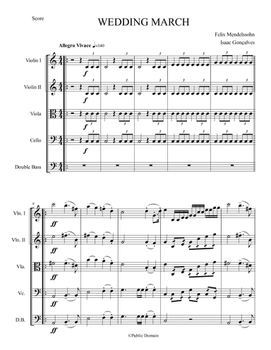 WEDDING MARCH (arr. Isaac Gonçalves)