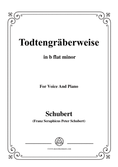 Schubert-Todtengräberweise(Gravedigger's Song),D.869,in b flat minor,for Voice&Piano (arr. MSM)