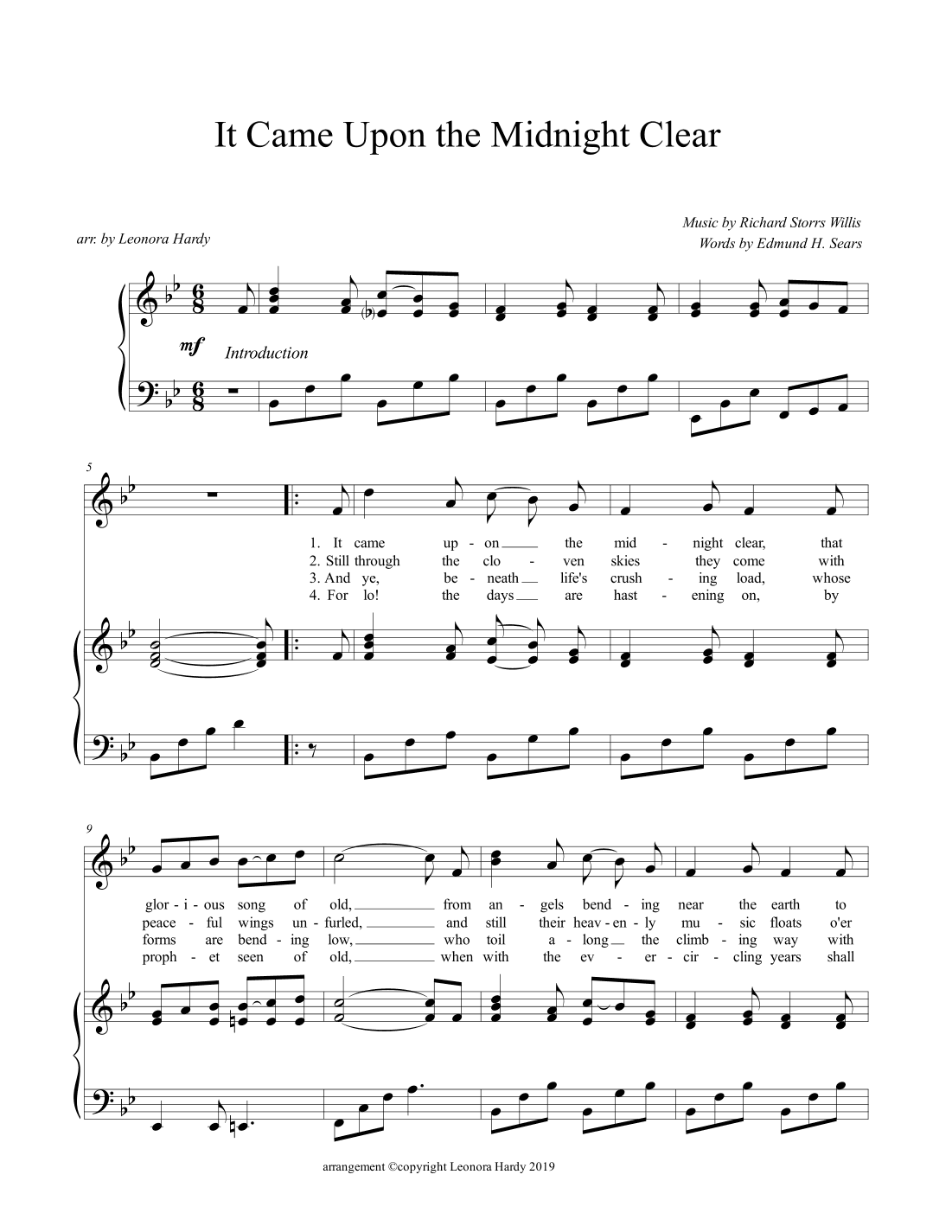 It Came Upon the Midnight Clear (arr. Leonora Hardy)