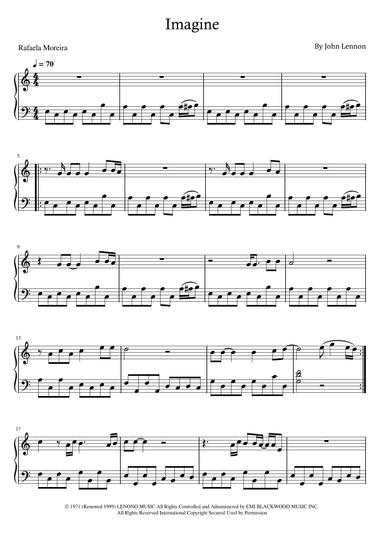 Imagine (arr. Rafaela Moreira)