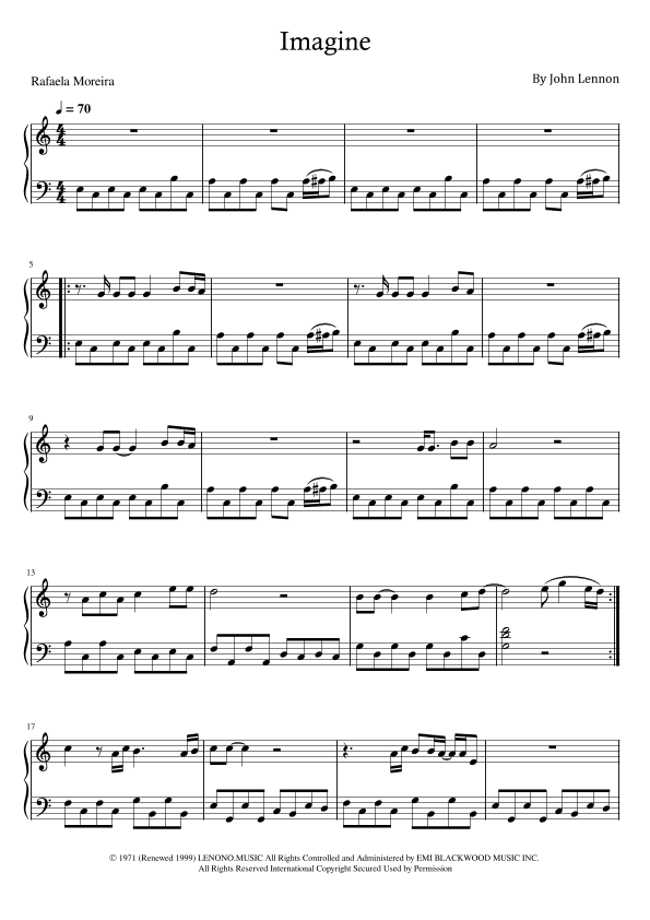 Imagine (arr. Rafaela Moreira)