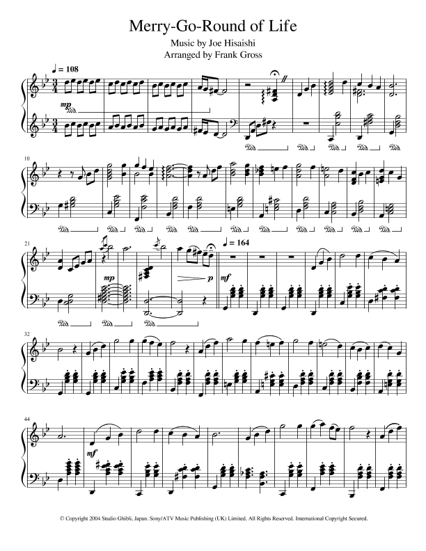 Merry-go-round Of Life (arr. Frank Gross)