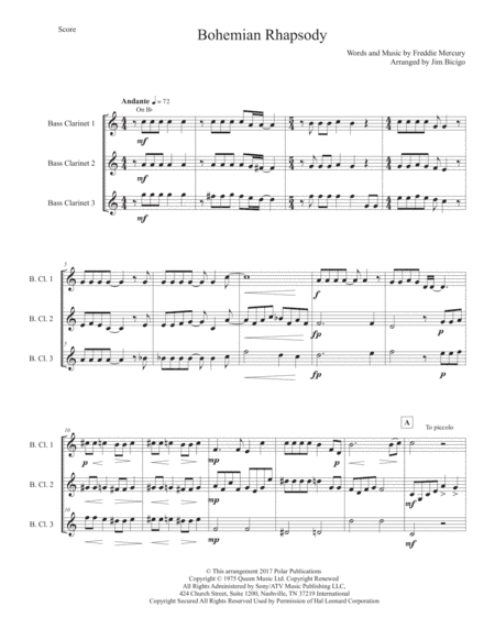 Bohemian Rhapsody (arr. Jim Bicigo)