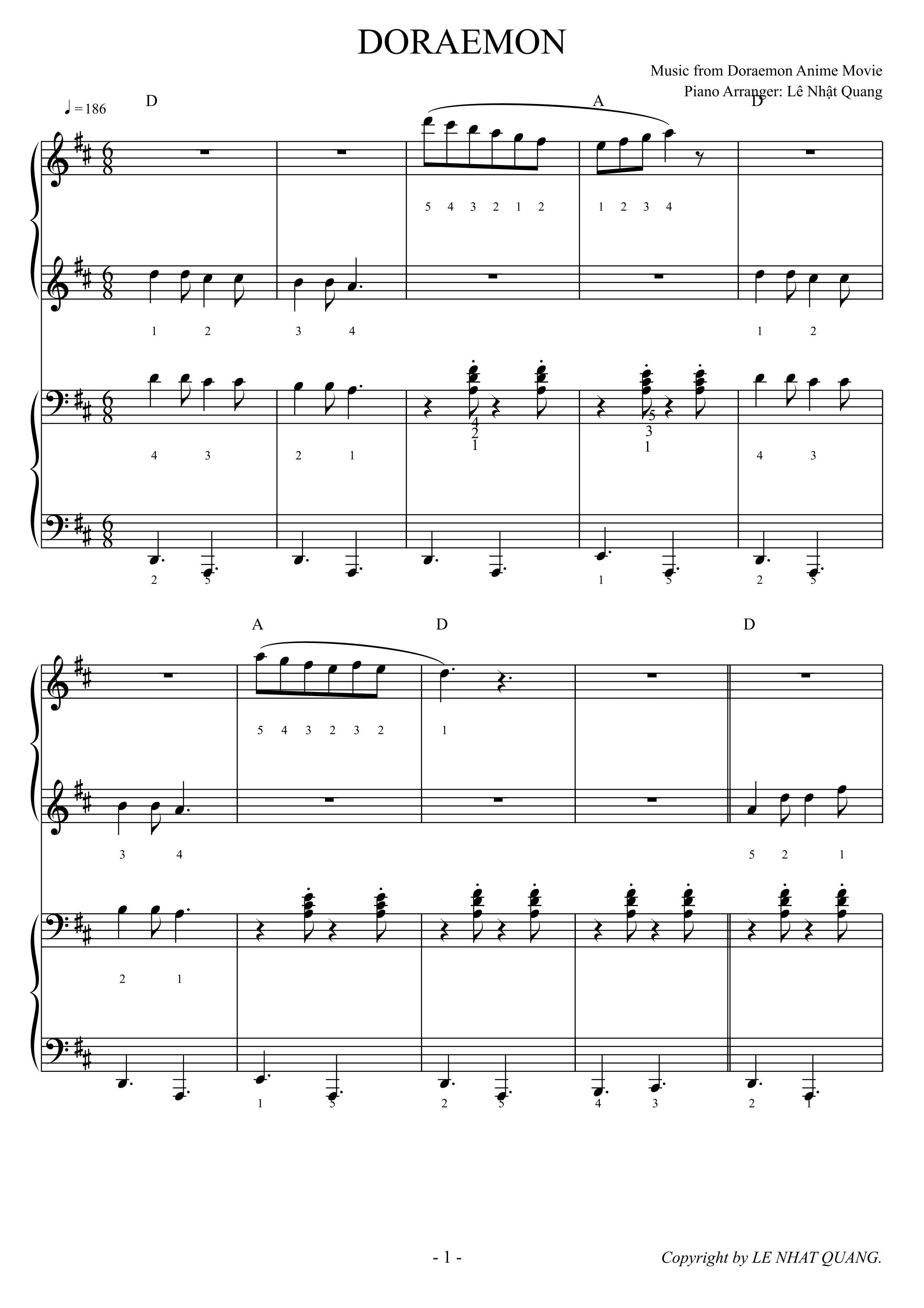 DORAEMON ( Main Theme ) (arr. Le Nhat Quang)