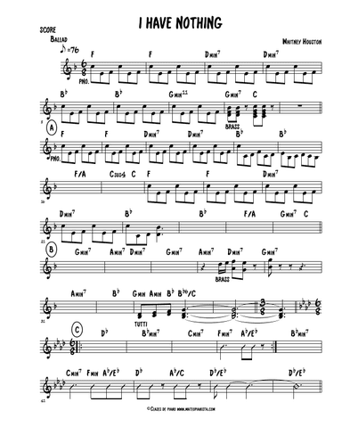 I Have Nothing (arr. Mateo Aguilar)