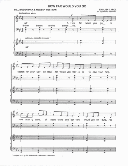How Far Would You Go (arr. Melissa C. Westman)