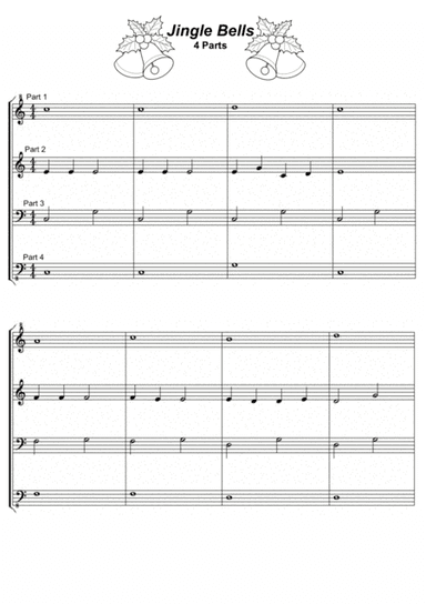 Jingle Bells (4 parts) (arr. Francesca Murray)