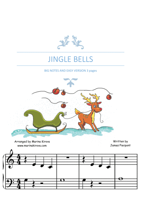 JINGLE BELLS BIG NOTES EASY VERSION (arr. Marina Kirova)