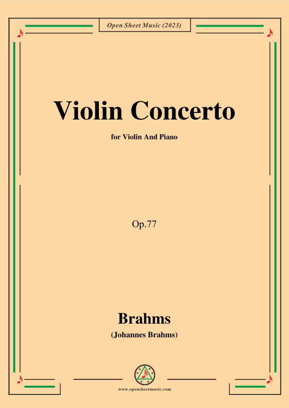Brahms-Violin Concerto in D Major,Op.77 (arr. OSM Press)