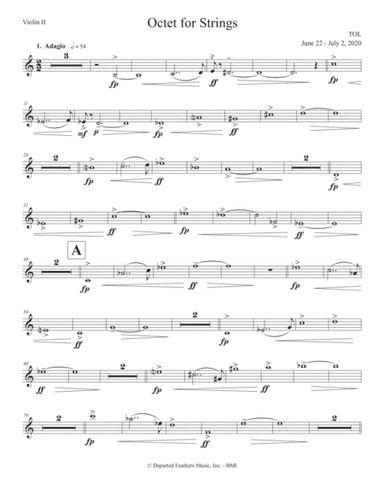 Octet for Strings (2020) violin II part
