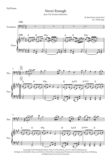 Never Enough (arr. Ottirb Sage)