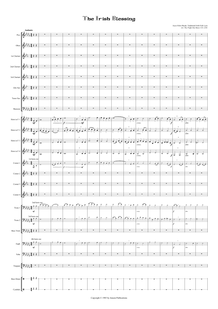 The Irish Blessing (arr. The Fluffy Hat Music Co.)