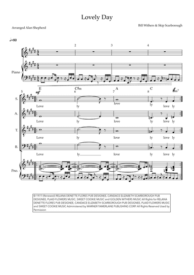 Lovely Day (arr. Alan Shepherd)