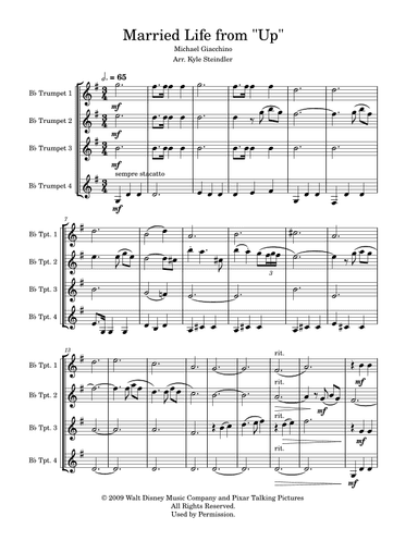 Married Life (arr. Kyle Steindler)