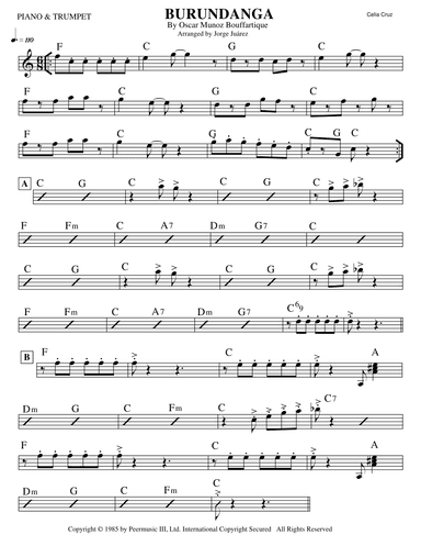 Burundanga (arr. Jorge Juárez)