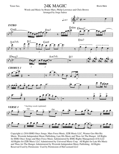 24K Magic (arr. Jorge Juárez)