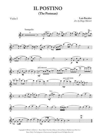 Il Postino (the Postman) (arr. Diego Marani)