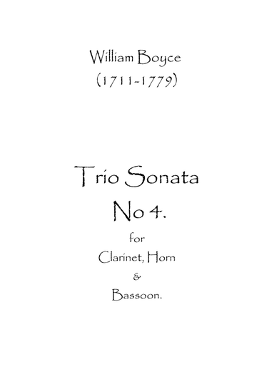 Trio Sonata No.4 (arr. Spence Bundy)