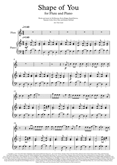 Shape Of You (arr. Tim Curd.)
