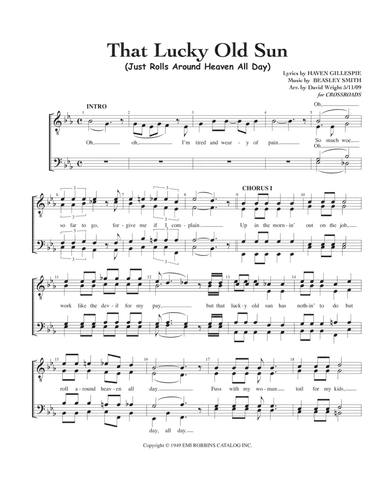 That Lucky Old Sun (arr. David Wright)