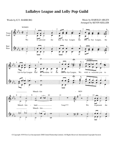Lullaby League And Lollypop Guild (arr. Kevin Keller)