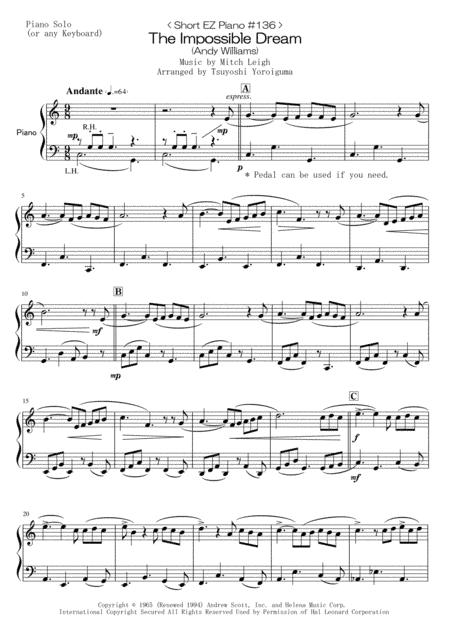 The Impossible Dream (arr. Tsuyoshi Yoroiguma)
