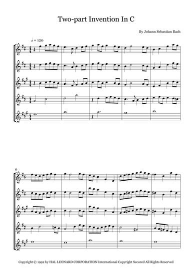 Two-part Invention In C (arr. Fernanda Moura)