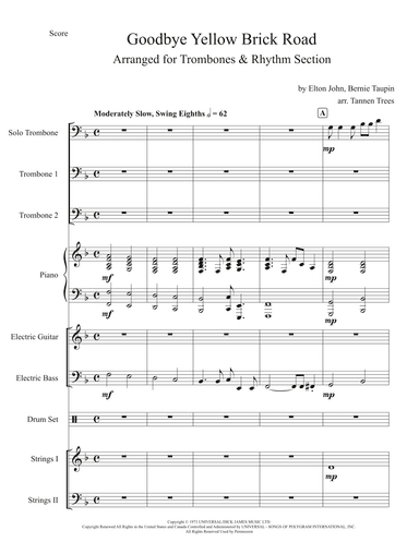 Goodbye Yellow Brick Road (arr. Tannen Trees)