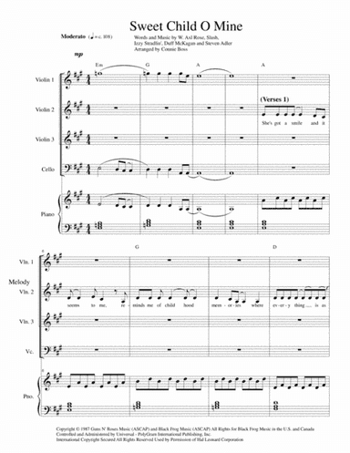 Sweet Child O' Mine (arr. Connie Boss)