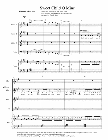 Sweet Child O' Mine (arr. Connie Boss)