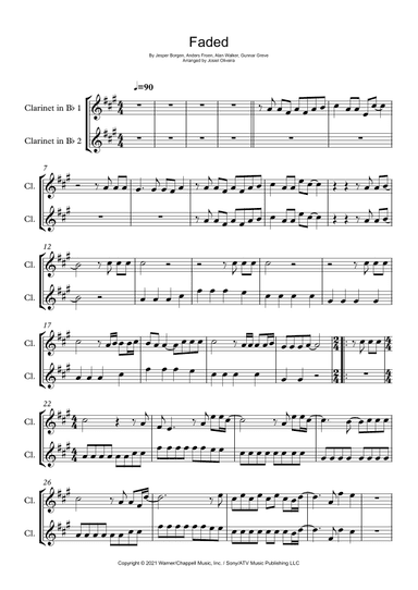 Faded (arr. Josiel Oliveira)