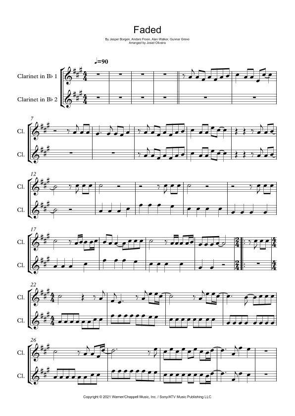 Faded (arr. Josiel Oliveira)