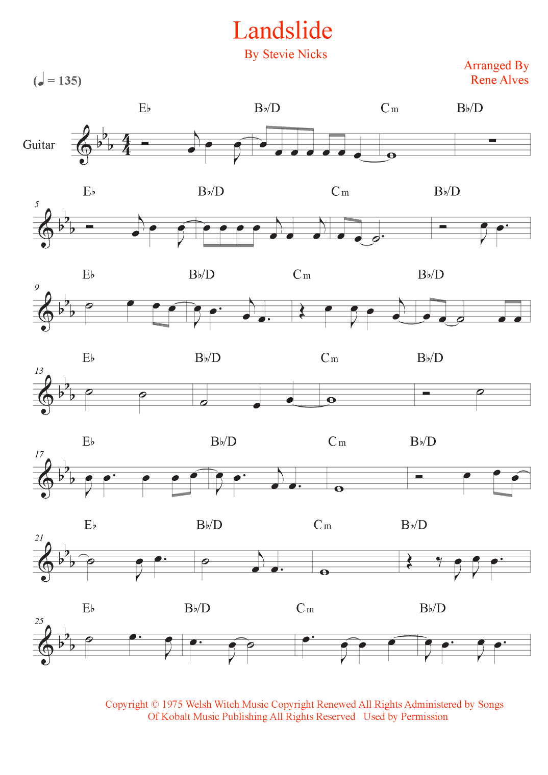 Landslide (arr. Rene Alves)