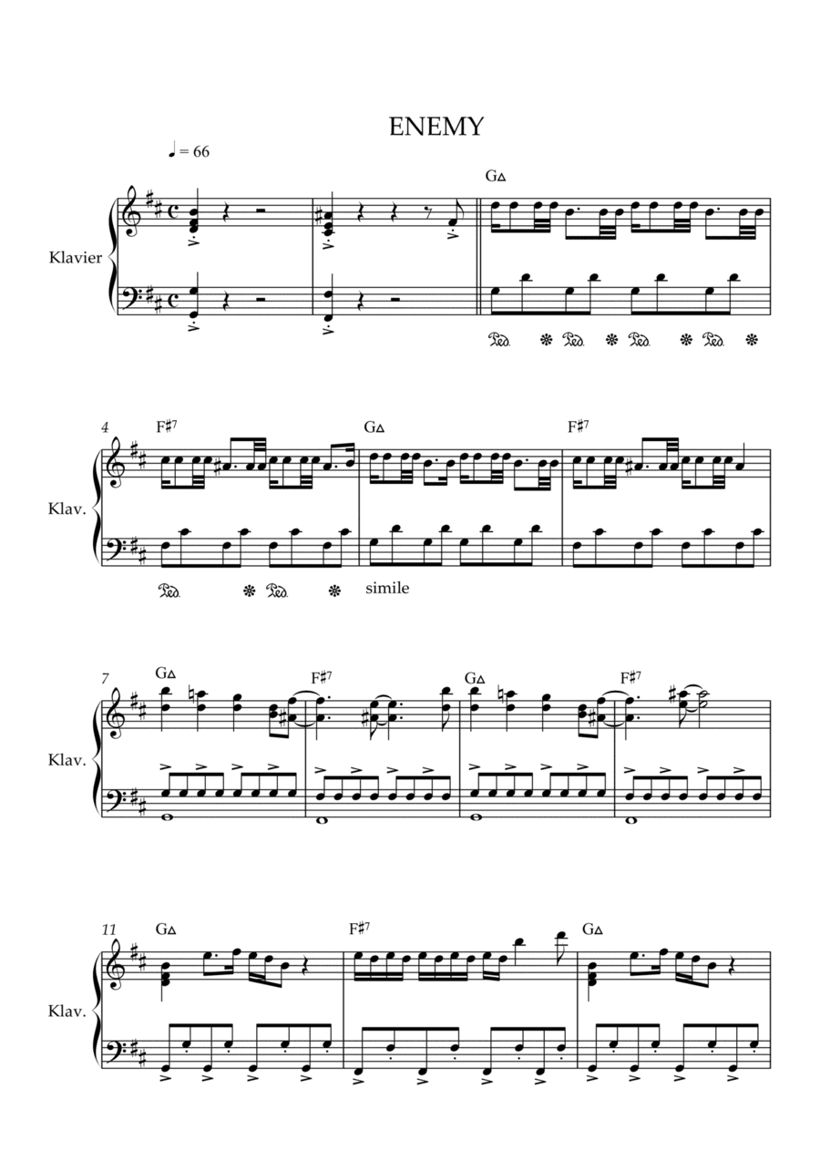 Enemy (arr. ivo bonev)