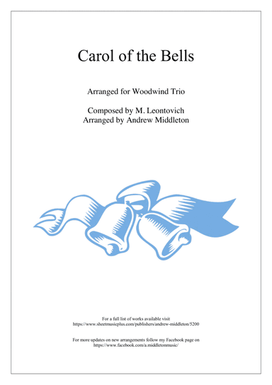 Carol of the Bells arranged for Woodwind Trio (arr. Andrew Middleton)